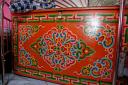 Mongolian-style furniture decoration, what's with all the orange?