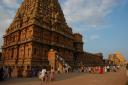 The main temple and the two gates on the right