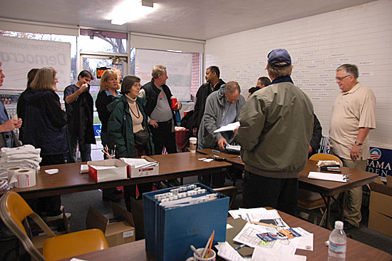 Organizing the trip to Milwaukee from the Northwest Illinois suburban democrat office