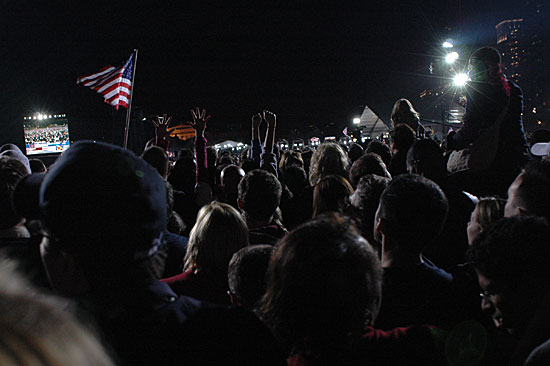 The view from the middle of the field