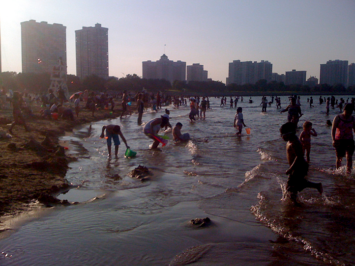 Foster Avenue Beach on Lake Michigan, Chicago