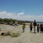 Exploring Lake Shala with curious locals