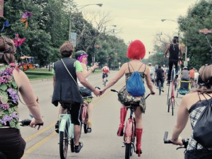 Hand holding on Logan Blvd